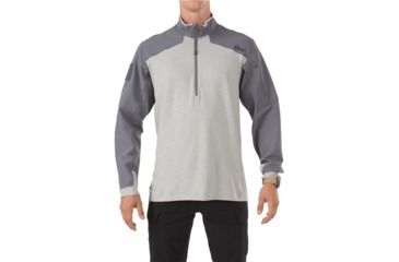 Image of 5.11 Tactical Rapid Response 1/4 Zip Top - Men's, True Black, M, 72415-264-M