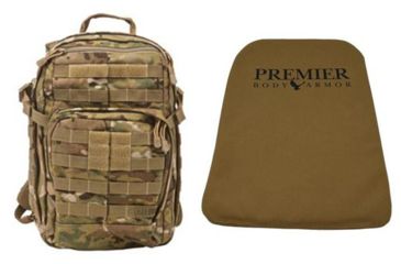 Image of 5.11 Tactical Rush12 Backpack in MultiCam with Premier Body Armor Ballistic Panel