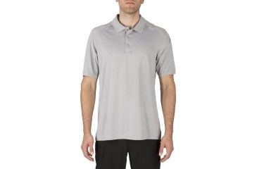 Image of 5.11 Tactical Helios Short Sleeve Polo - Men's, Heather Grey, Medium, Regular, 41192-016-M