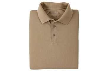 Image of 5.11 Tactical Short Sleeve Utility Polo Shirt - Silver Tan, Size  Large Tall 41180T-160-L