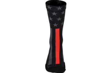 Image of 5.11 Tactical Sock &amp; Awe Crew Thin Red Line - Mens, Multi, Large 10041AP-999-L