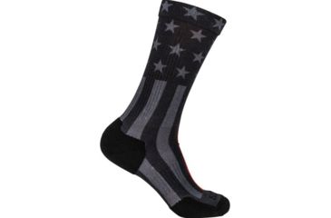 Image of 5.11 Tactical Sock &amp; Awe Crew Thin Red Line - Mens, Multi, Large 10041AP-999-L