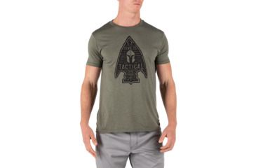 Image of 5.11 Tactical Spartan Arrow Head Tee - Mens, Military Green Heather, 2XL, 41191TX-223-2XL