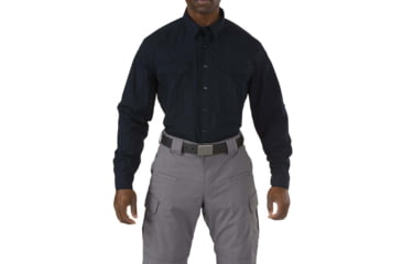 Image of 5.11 Tactical Stryke PDU Twill Class B Sleeve Shirt - Mens, 2XL, Regular, Waist: , Midnight Navy, 71407-750-2XL-R
