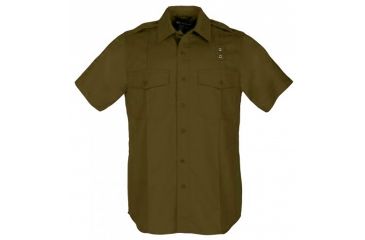 Image of 5.11 Tactical Taclite PDU Short Sleeve A-Class Shirt - Men's, Brown, LS, 71167-108-L-S
