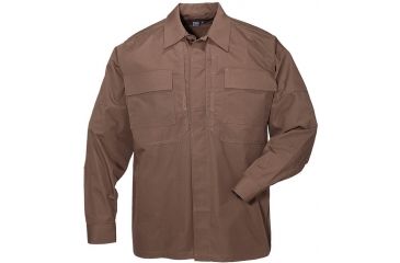Image of 5.11 Tactical TDU Shirt Long Sleeve - Ripstop 72002, Brown