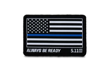 Image of 5.11 Tactical Thin Blue Line Woven Patch - Unisex, Black, 1 SZ, 81298-019-1 SZ