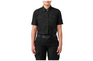 Image of 5.11 Tactical Flex-Tac TDU Ripstop Short Sleeve Shirt - Women's, Black, Large, 61041-019-L