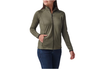 Image of 5.11 Tactical Stratos Full Zip Jacket - Women's, Ranger Green, Extra Small, 62424-186-XS