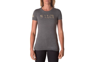 Image of 5.11 Tactical Legacy Topo Fill T-Shirt - Womens, Gray Heather, Extra Small, 31014AAMF-097-XS