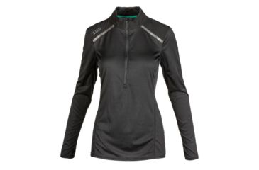 Image of 5.11 Tactical Womens 5.11 Recon Valerie Half-zip Shirt, Black - 66003-019-M