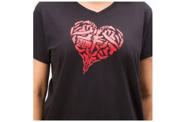 Image of 5.11 Tactical Womens Heart Of Steel Logo T-shirt, Black - 31004AN019L