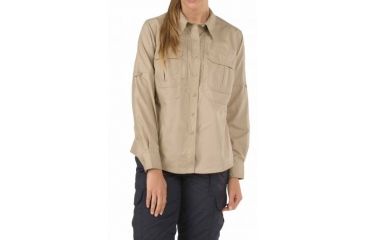 Image of 5.11 Tactical Womens Long Sleeve Taclite Button Down Shirt, Tdu Khaki, XS 62070-162-XS