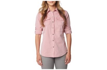 Image of 5.11 Tactical Womens Scarlett Long Sleeve Shirt, Rosewood Herringbone - 62392-449-XS
