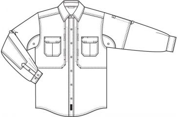Image of 5.11 Black Tactical Shirt Long Sleeve - Nylon 72158 XXL