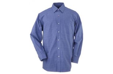 Image of 5.11 Covet Dress L/S Shirt, Blue Plaid