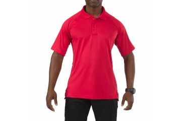Image of 5.11 Tactical Performance Short Sleeve Polo - Men's, Medium, Regular, Range Red, 71049-477-M