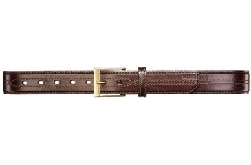 Image of 5.11 Stitched Leather 1.5in Casual Belt, Brown, Brass Buckle, 40 to 42in
