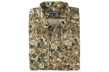 Image of 5.11 Tactical TDU Shirt S/S Poly/Ctn Ripstop, Woodland Camo