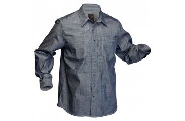 Image of 5.11 Tactical Chambray Long Sleeve Shirt - Indigo - XXL 72403-718-XXL