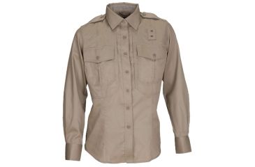 Image of 5.11 Tactical Class B PDU Long Sleeve Twill Shirt - Women's, Silver Tan, MR, 62065-160-M-R