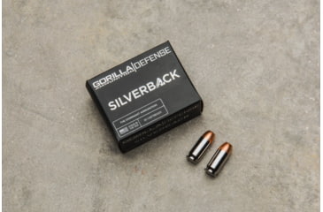 Image of Gorilla Ammunition Gorilla Silverback .45 ACP 230 Grain Self Defense Brass Case Pistol Ammo, 20 Rounds, Copper/Silver, 20 Rounds, gpf-251