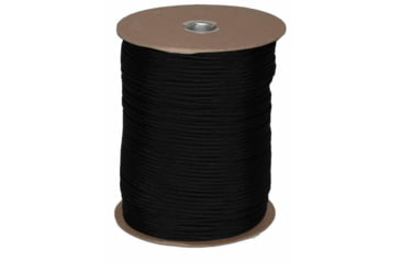 Image of E.L. Wood Braiding Co. Inc. Mero 550 Paracord, 1000ft 550 lb, Black, 020