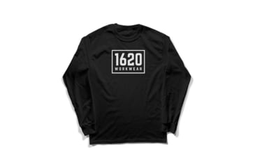 Image of 1620 Workwear 1620 Logo Shirt Long Sleeve, Black, Small, LST2BS