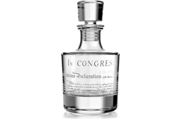 Image of Old Southern Brass 1776 Declaration of Independence Decanter, Clear, 25oz/750ml, OSB-DECANTER-DOI