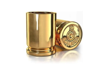 Image of Old Southern Brass 50 Caliber Brass Ceramic Shot Glasses, Set of 2, Desert Tan, One Size, OSB-50CAL-SG