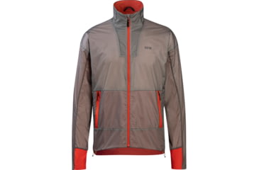 Image of GOREWEAR Drive Running Jacket Mens in Lab Gray/Fireball Medium Slim fit Windproof ABE179F3, 100843-BFAY-L