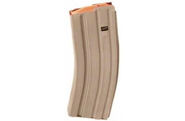Image of Ammunition Storage Components AR-15/M-16 30 Round Rifle Magazine, .223 Remington, Orange Follower, Dark Earth Stainless Steel, 30-223-SS-FDE-O-ASC
