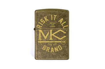 Image of Montana Knife Company MKC Branded Risk It All Traditional Windproof Zippo Lighter, Cooper, One Size, MKC-000555
