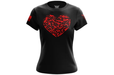Image of Wethepeopleholsters.Com Gun Heart Womens Short Sleeve Shirt, gun-heart-womens-short-sleeve-shirt