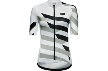 Image of GOREWEAR Spirit Signal Chaos Cycling Jersey Womens in White/Lab Grey Small 4-6 Form fit C78A94F3, 101062-01BF-38