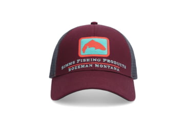 Image of Simms Fishing Products Single Haul Small Fit Trucker 257E8D62, Mulberry, One Size, 14107-624-00