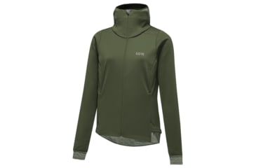 Image of Gorewear R3 Womens GOREWEAR WINDSTOPPERR Thermo Running Hoodie in Utility Green Medium 8-10 Slim fit Windproof 5FC37BF5, 100378-BH00-40