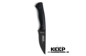 Image of Montana Knife Company Blackfoot 2.0 Fixed Blade Knives, 3.5 inch, 52100 Ball Bearing Steel, Fixed Blade, G-10 Handle, Keep Hammering, Limited Edition, Multi, 7.75 inch, BF-KEEP-HAMRIN