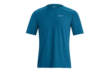 Image of GOREWEAR Contest Running Shirt Mens in Sphere Blue/Scuba Blue XL Slim fit B4B2E693, 100786-AZ27-XXL