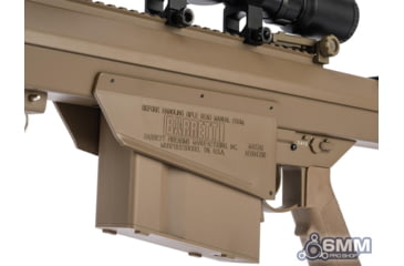 Image of 6mmProShop Barrett Licensed M107A1 Bolt Action Powered Airsoft Sniper Rifle, Tan, SW-013STN
