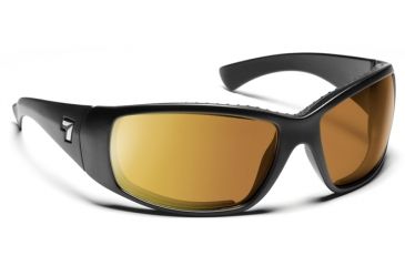 Image of 7 Eye Air Dam Sunglasses Taku, SharpView Copper PC Lens, Matte Black Frame, S-L, Men 570142