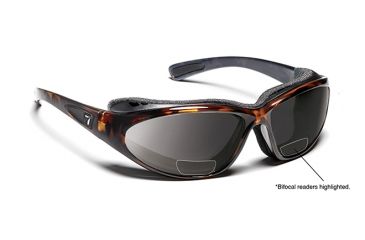 Image of 7 Eye Air Shield Bora Reading Sunglasses,SharpView Gray +3.00 Reader Lens,Dark Tortoise Frame,L-XL 140641F