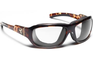 Image of 7 Eye Buran Single Vision Prescription Sunglasses, Light Tortoise Frame, 226040SV