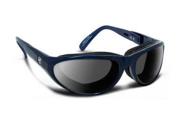 Image of 7 Eye Air Shield Diablo Sunglasses,SharpView Gray Lens,Sinister Blue Frame,M-L 170441