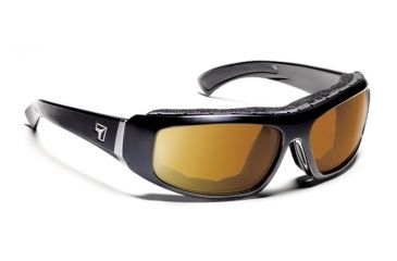 Image of 7 Eye Air Shield Sunglasses Bali,SharpView Polarized Copper Lens,Glossy Black Frame,S-M 180554