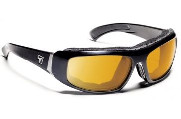 Image of 7 Eye Bali AirShield Sunglasses,Glossy Black Frame,SharpView Yellow Lens,S-L 180543