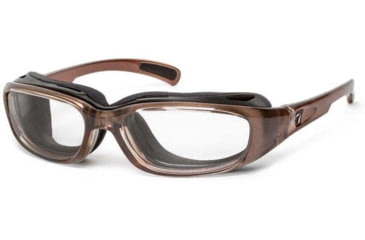 Image of 7 Eye Churada AirShield Sunglasses,Brown Crystal Frame,SharpView Clear +2.50 Reader Lens,S-M 164440F