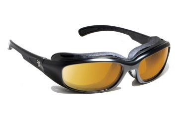 Image of 7 Eye Churada AirShield Sunglasses,Matte Black Frame,SharpView Yellow Lens,S-M 160143