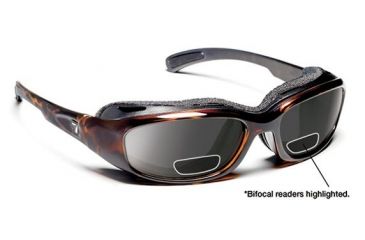 Image of 7 Eye Churada AirShield Sunglasses,Dark Tortoise Frame,SharpView Gray +2.50 Reader Lens,S-M 160641F