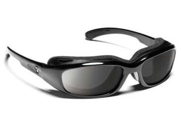 Image of 7 Eye Churada Glossy Black Re-ACT NXT Polarized Gray HP Sunglasses 160556